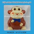 Support de cure-dents en céramique avec sourire avec design de singe